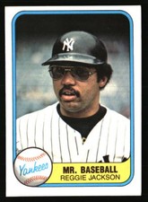 Reggie Jackson 1981 Fleer #650 BASEBALL Card