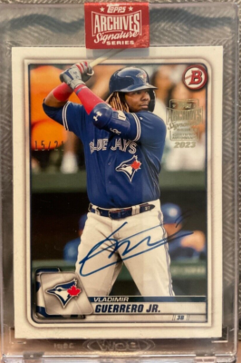 2023 topps archives vladimir guerrero jr on card encased auto #15 