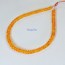 Madagascar Spessartite Mandarin Orange Garnet Smooth Rondelle Beads 5.5" strand