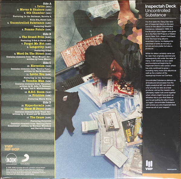 Inspectah Deck Uncontrolled Substance 2 LP Blue Vinyl Me Please