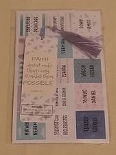Bible Tabs Cream Pastel Laminated  Brytefy  Tabs for Women and Girl Large