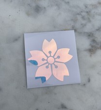 Sakura Cherry Blossom Vinyl Decal Sticker Car Laptop - Pink Opal Iridescent Full