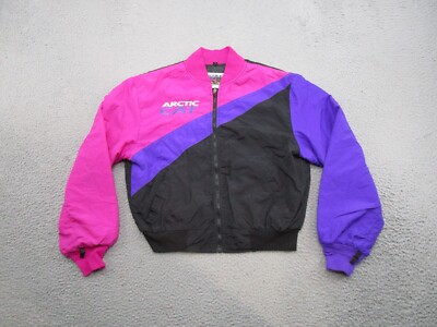 Vintage Arcticwear Arctic Cat Racing Snowmobile Jacket Pink Purple Colorblock