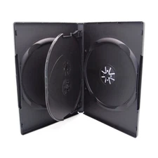 10 pcs 14mm Multi Hold 4 Disc Quad CD DVD Black Case Movie Game Box Wholesale