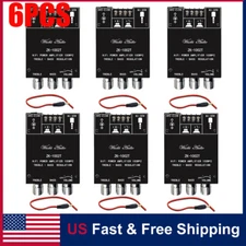 6pcs 2 Channel 100W*2 Bluetooth 5.0 Stereo Amplifier Board Treble Bass ZK-1002T
