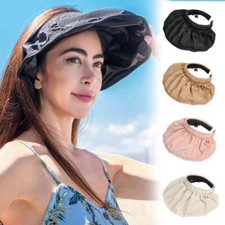 New Women Anti-uv Protection Hats Wide Brim Sun Visor Summer Beach Cap Hat Hot