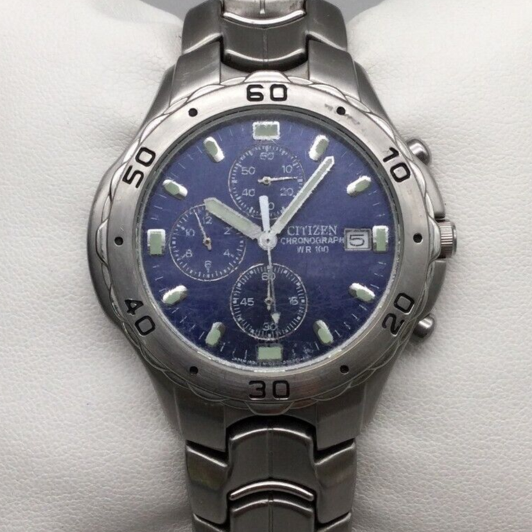 Citizen Watch Men Chronograph 41mm Blue Dial Date 0510 Citizen Watch Men Chronograph 41mm Blue Dial Date 0510