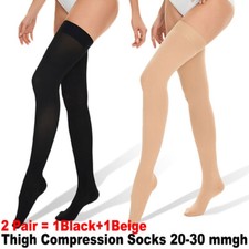 20-30 mmHg Men Women Thigh High Medical Compression Stockings for Varicose Veins