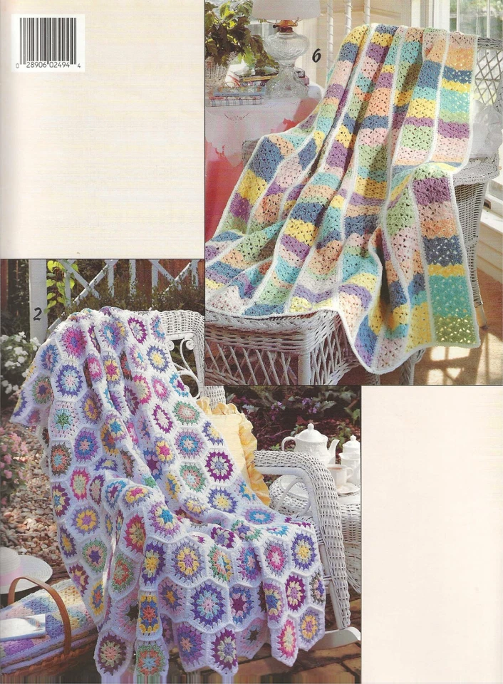 Sucatas de crochê tapetes afegãos sacos tapetes vovó padrões 4 folhetos crochê fácil - Imagem 4 de 4