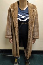 Genuine Antique Fur Soft Real Mink Fur Coat Honey Blonde Size 10-12