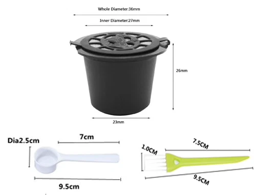 6x CAPSULAS NESPRESSO RELLENABLES RECARGABLES REUTILIZABLES CAFETERAS NESPRESSO - Imagen 2 de 4