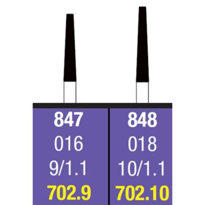 Spring FG #702.9 Flat End Taper Coarse Diamond Burs, Pack of 25