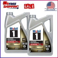 2 Pack, Mobil 1 Extended Performance High Mileage Full Synthetic Motor Oil 5W-30
