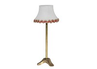Stehlampe Mit Led Weiß/Golden FüR Puppenhaus, Puppenstube Kahlert 19211