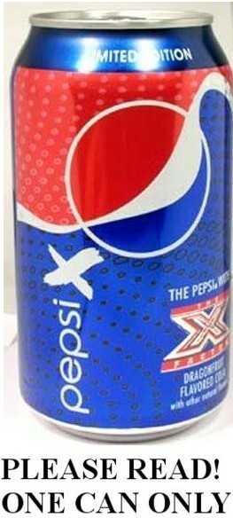 Pepsi “X Factor” Dragonfruit Flavor 2012 FULL NEW 12oz American