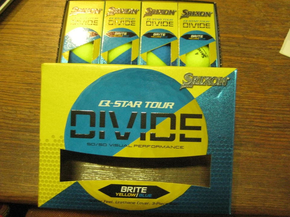 1 dozen BRAND NEW 2024 Srixon Q Star Tour Divide mens Yellow / Blue