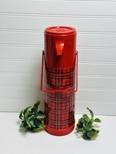 Dispensador de bomba de cuarto de cuarto de cuarto de galón termo a cuadros rojo Aladdin vintage P150 EE. UU.