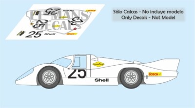 Décalcomanies Porsche 917 Le Mans Test 1970 - Échelle 1:32, 1:24, 1:43, 1:18 - Slot Et Modélisme