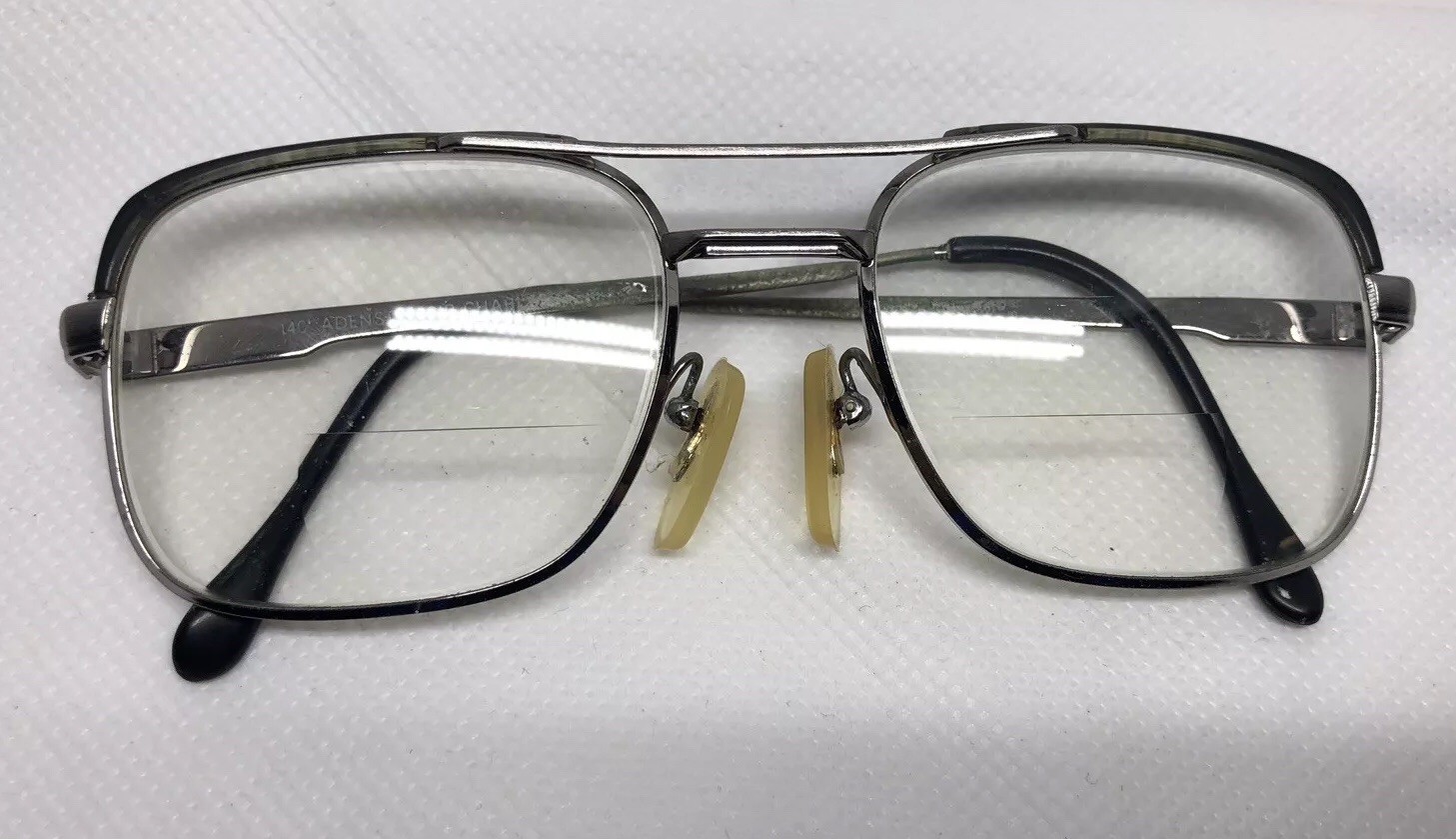 Adensco Eyeglasses Sir Charles 53/19/140 Aviator Style Pewter Vintage