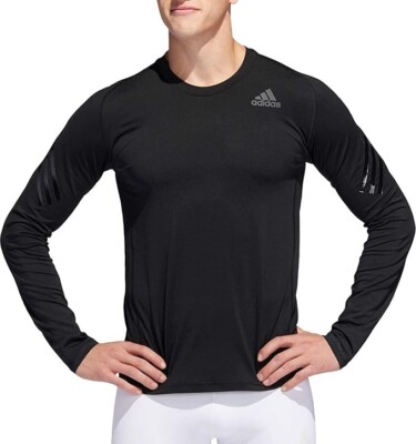 New Men's Adidas Black XL Long Sleeve Alpha Skin Aeroready