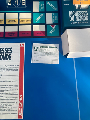 Richesses du monde - Nathan 1991 - Jeu de société