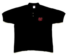 Grateful Dead Shirt Vintage 1990 GD Logo Rick Griffin Art Polo Collared GDP L