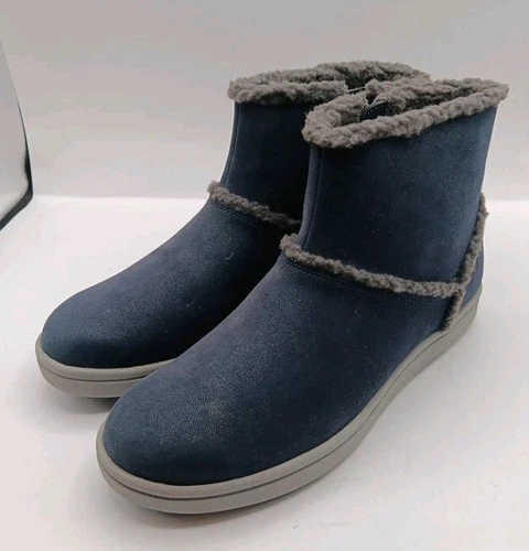 Stivaletti donna taglia 8 5W Clarks Cloudsteppers ballerine con cerniera ammortizzati nuovi con scatola