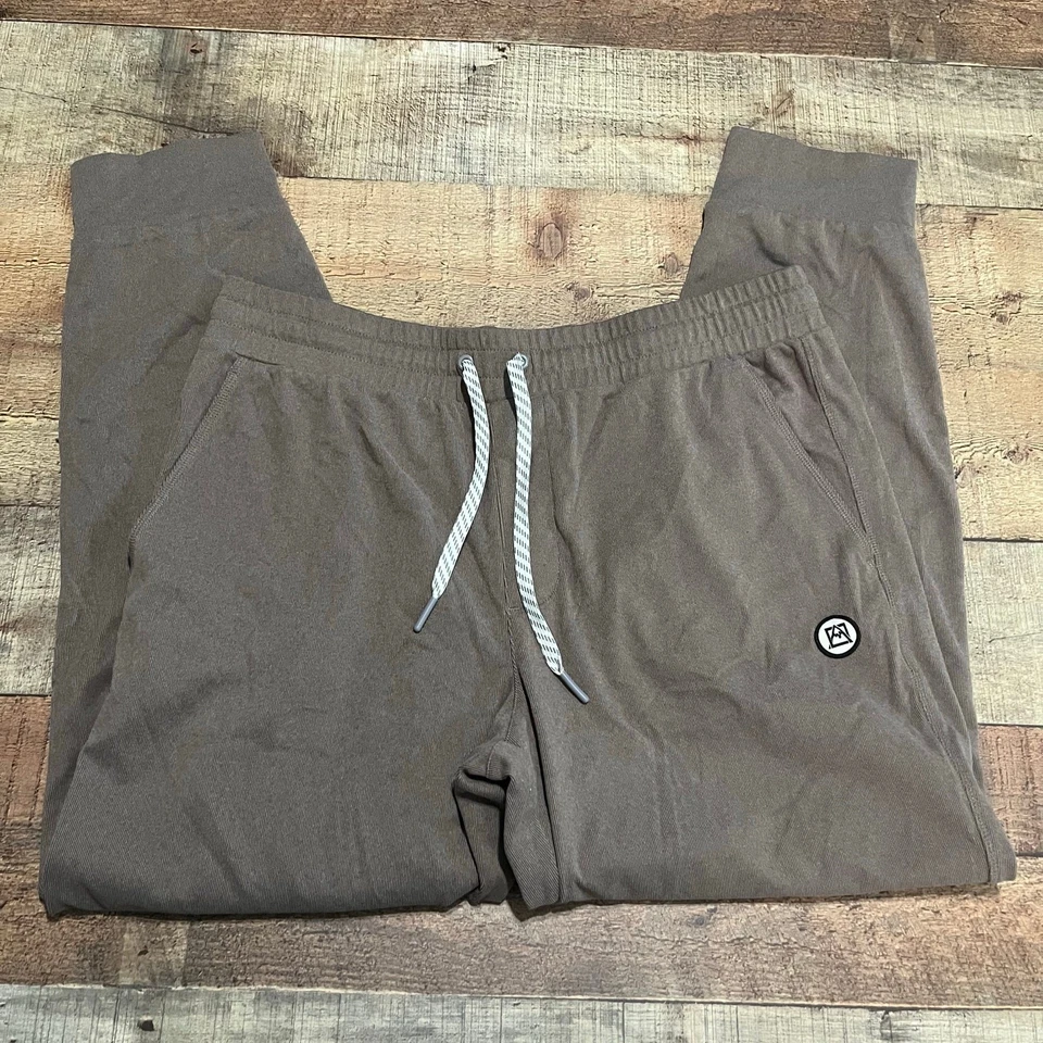 Pantalones de chándal Avalanche nuevos sin etiquetas para hombre marrón topo atletismo suave elástico con cordón talla L Foto 2 de 4