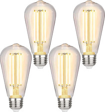 4 Pack Vintage LED Edison Bulbs, 6W Equivalent 60W, Non-Dimmable