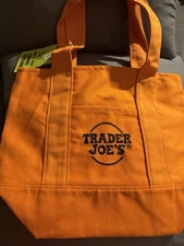 Trader Joe's Mini Canvas Tote Bag - Halloween Limited Edition - ORANGE