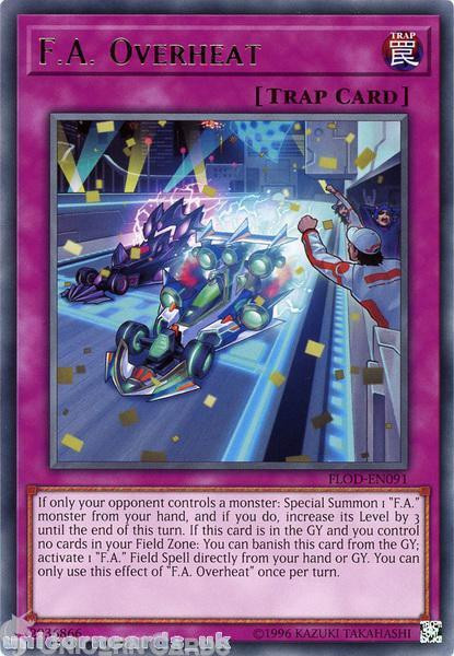 FLOD-EN091 F.A. Overheat Rare UNL Edition Mint YuGiOh Card