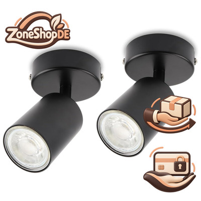 LED Deckenlampe 1-flammig, Dreh und Schwenkbar Deckenstrahler 2 Stück