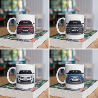 Personalisierte Kia XCreed Pure Kaffeebecher Geschenk - Farbauswahl - SCHNELLER VERSAND