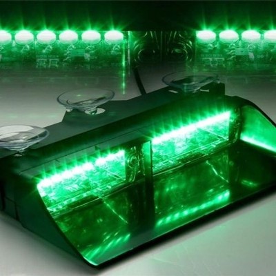 Emergency Warning Light 16 LED High Intensity Hazard Warning Flashing Green