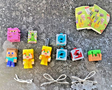 Minecraft 2026 Kinder Joy Figure lot  Redstone Diamond Steve Alex Grass Shulker