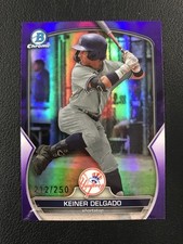2023 Bowman Draft #BDC-119 Keiner Delgado Chrome Purple Refractor /250