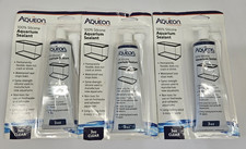 3x Aqueon 100 Silicone Aquarium Waterproof Sealant Non-Toxic Clear 3 oz