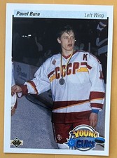 1990-91 UPPER DECK FRENCH NHL #526 Pavel Bure Vancouver Canucks RC Young Guns