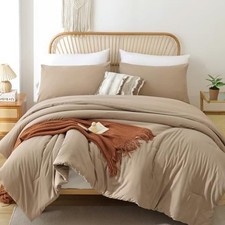 Oversized King Comforter Brown, 3pcs 1 Oversized King Comforter 120"x98" Taupe