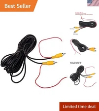 Durable 10M RCA Video Cable with Red Trigger Wire for Auto Navigation & CCTV