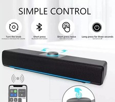 Dual Speaker Soundbar Bluetooth with USB for PC, Laptop, TV, Mobile, Stereo