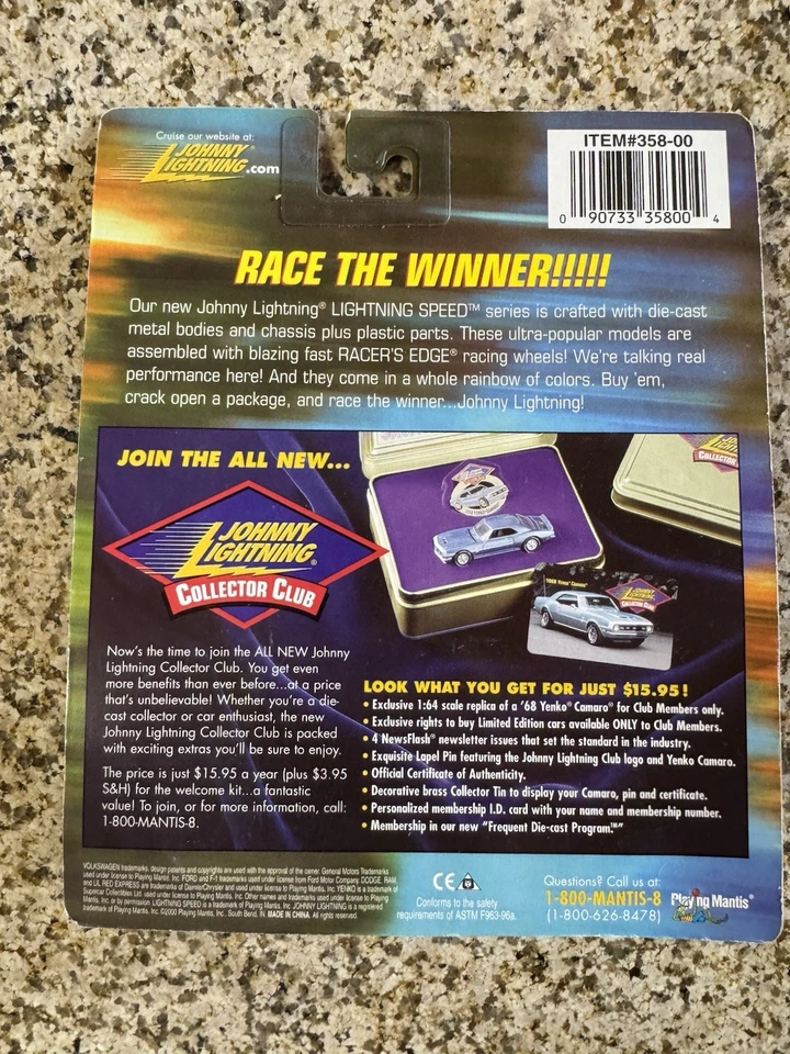 JOHNNY LIGHTNING LIGHTNING SPEED RACERS EDGE VOLKSWAGEN VW BUS 1:64 Scale - Image 2 of 2