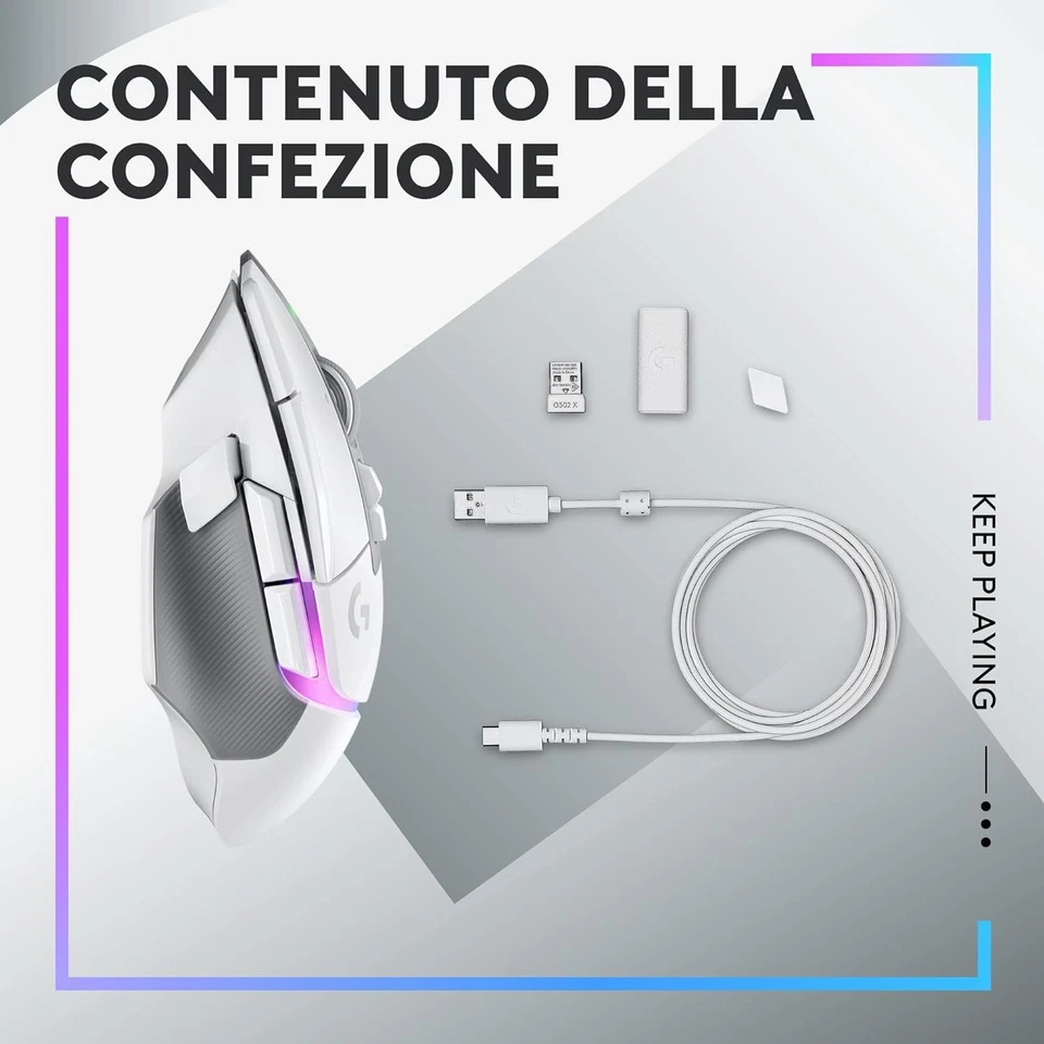 Logitech G502 X PLUS LIGHTSPEED Wireless RGB Gaming Mouse - Optical Mouse with L - Image 2 of 4