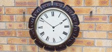 Large Antique Single Fusee 18 Inch quirky Shaped Wall Clock.Good Working Order 