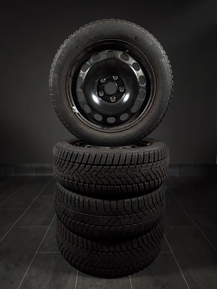 4 Winterräder 205 55 R16  6Jx16 ET50 16" Stahlfelgen - Bild 2 von 3