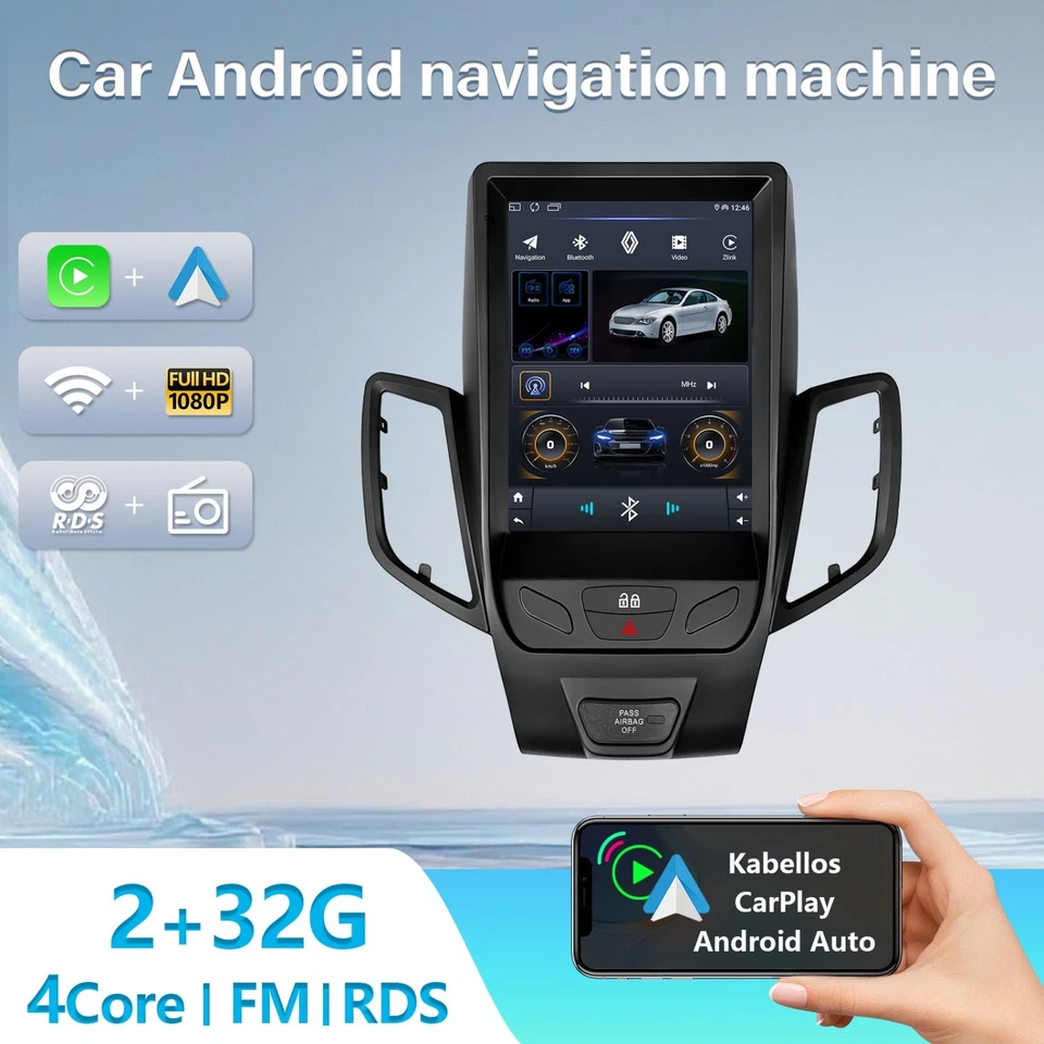 For Ford Fiesta 2009-2016 Android 15 Screen Car radio GPS stereo audio Carplay - Image 2 of 4