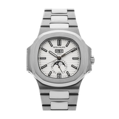 Patek Philippe Nautilus Annual Calendar Steel Auto 40mm White Watch 5726/1A-010
