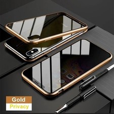 360° Full Magnetic Privacy Glass Case For iPhone 15 14 13 12 11 Pro Max Cover UK