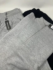 Pretty Little Thing lot of 3 1/2 zip crop sweatshirt 2 wide leg pant TALL S & M