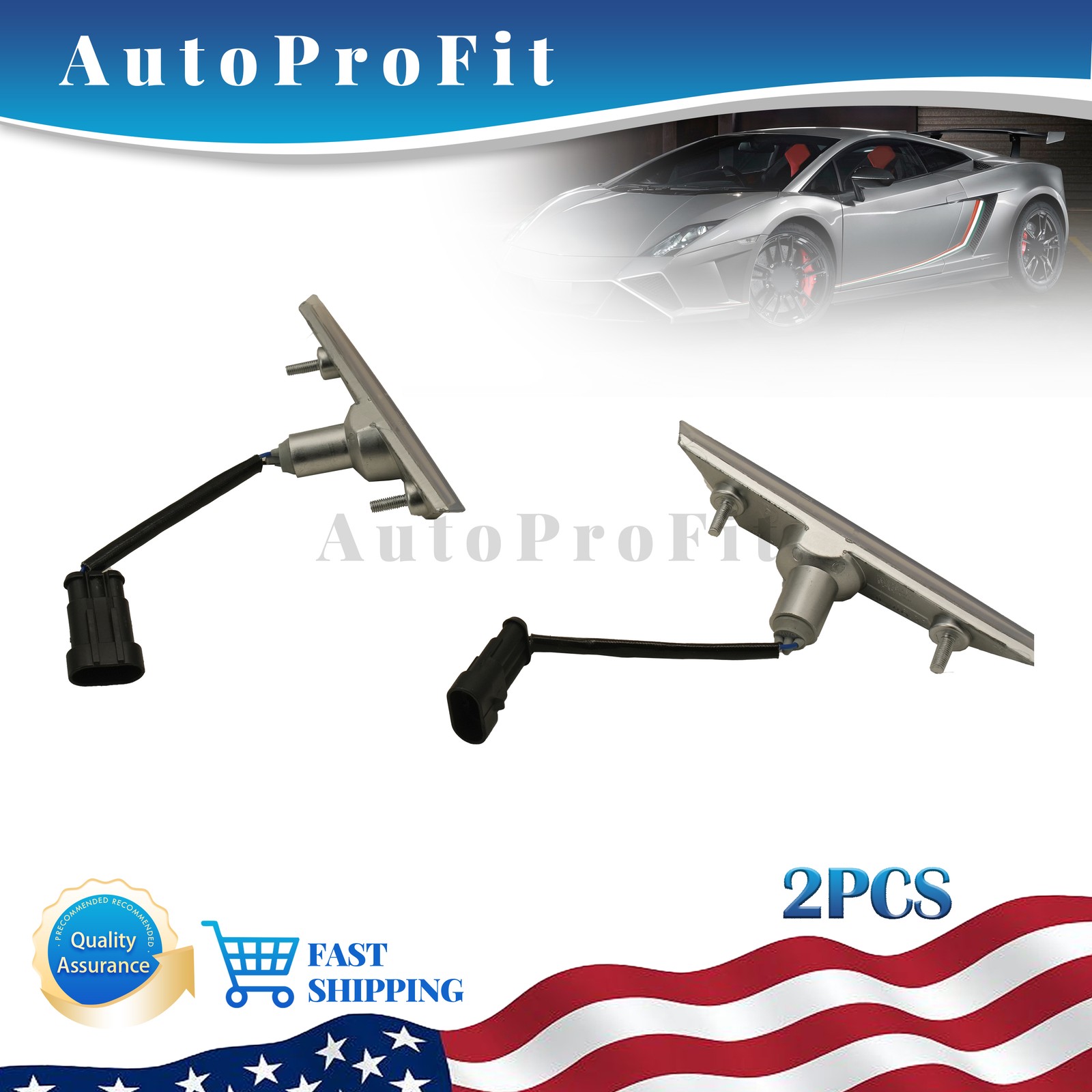 2PCS Bumper Side Marker Indicator Front For Lamborghini Gallardo 400945119D/120D